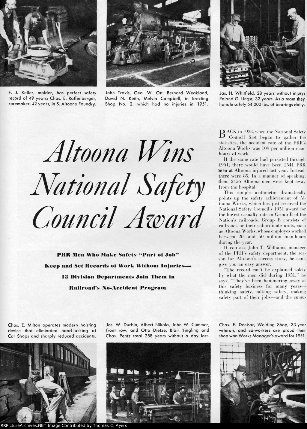 "National Safety Council Award," Page 14, 1952